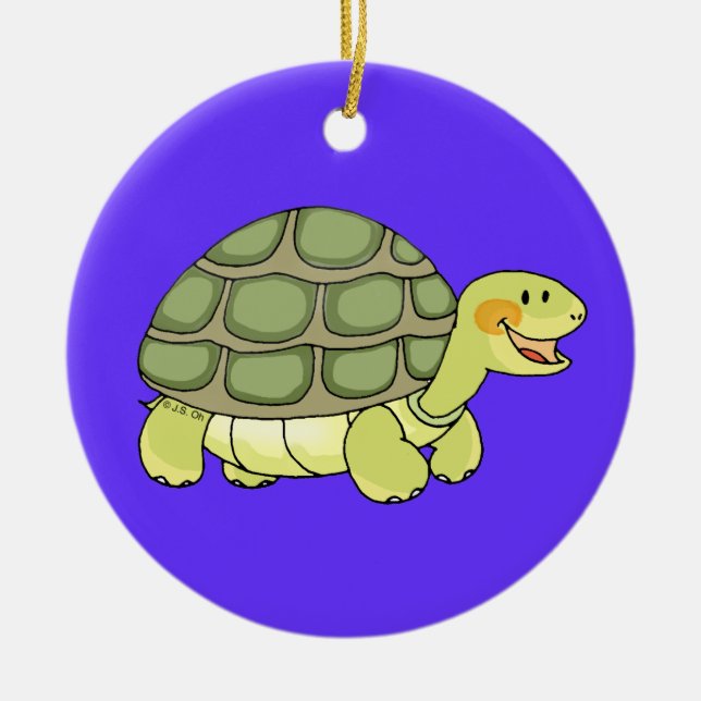 Cute tortoise ceramic ornament (Front)
