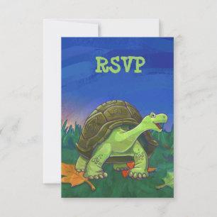 Cute Tortoise Party RSVP Card