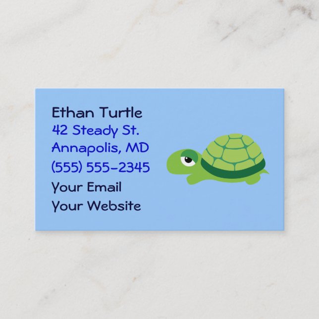 Cute tortue Carte de visite (Devant)