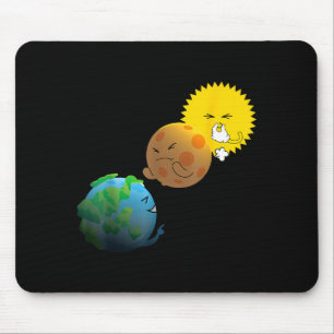 Cute Total Eclipse April 8 Solar Mouse Pad