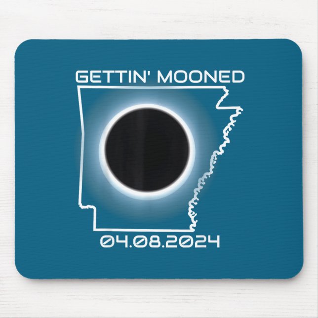 Cute Total Solar Eclipse April 8th Mouse Pad (Front)