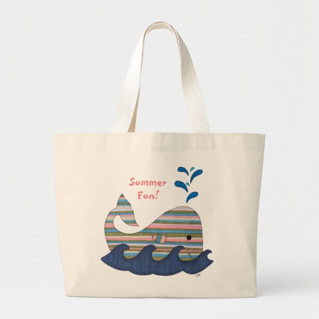 Cute Tote - Summer Fun!-Whale (Front)