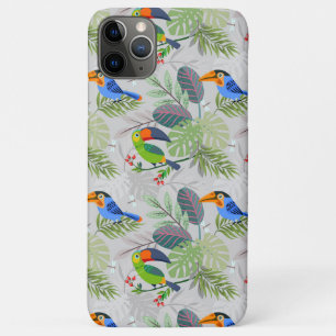 Cute Toucan bird, Everybirdy Pattern, Watercolors iPhone 11 Pro Max Case