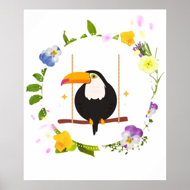 Cute Toucan Bird Poster (Front)