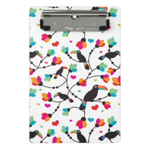cute toucan bird tropical illustration mini clipboard