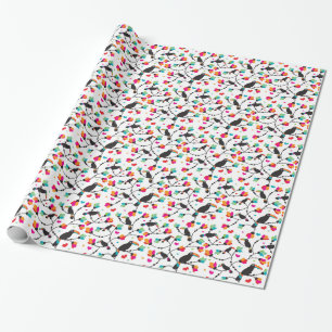 cute toucan bird tropical illustration wrapping paper