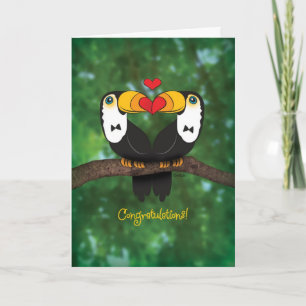 Cute Toucan Gay Wedding Congratulations Card