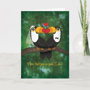 Cute Toucan Wedding Card