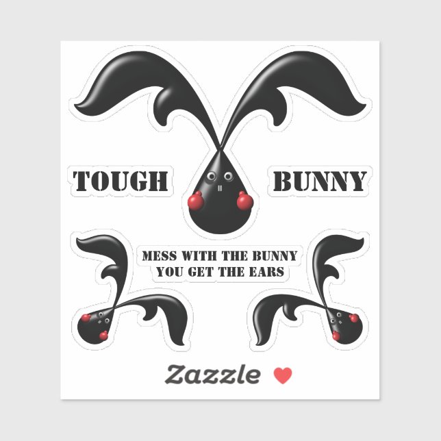Cute Tough Bunny Boxer Rabbit (Sheet)