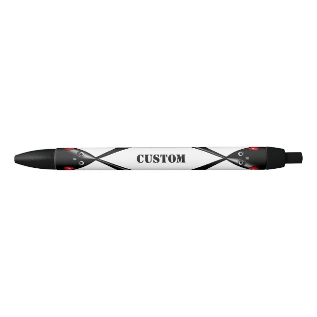 Cute Tough Bunny Boxer Rabbit Black Ink Pen (Front)