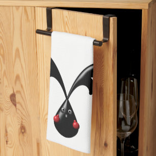 Cute Tough Bunny Boxer Rabbit Kitchen Towel