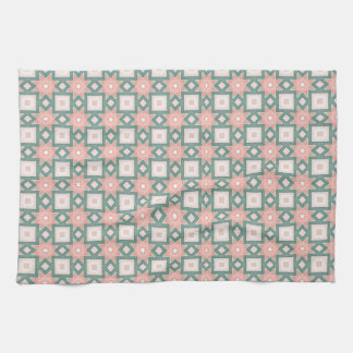 Cute towel with stars and squares 