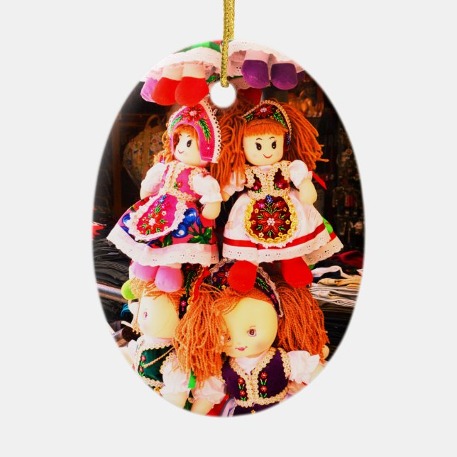 Cute toy dolls ceramic ornament (Front)