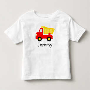 Cute toy dump truck cartoon t shirt for little boy