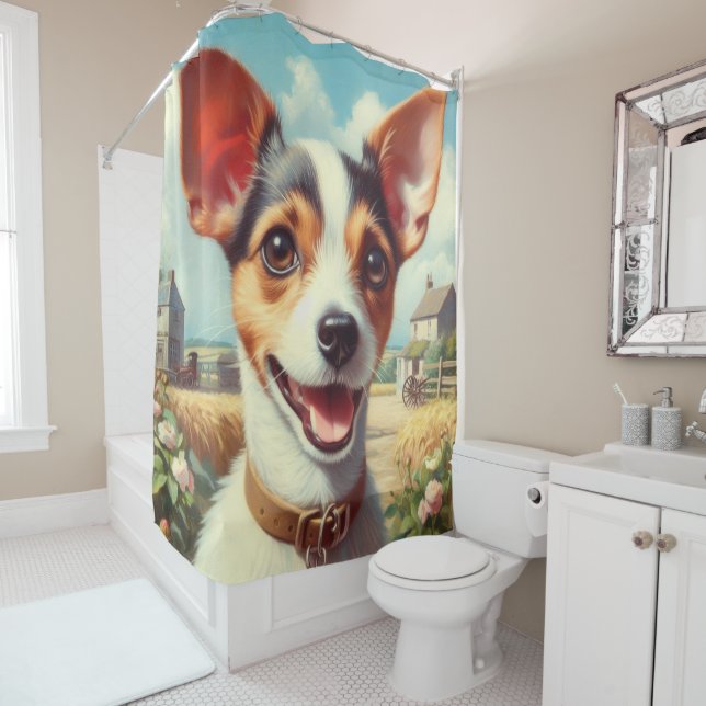 Cute Toy Fox Terrier Painting (In Situ)