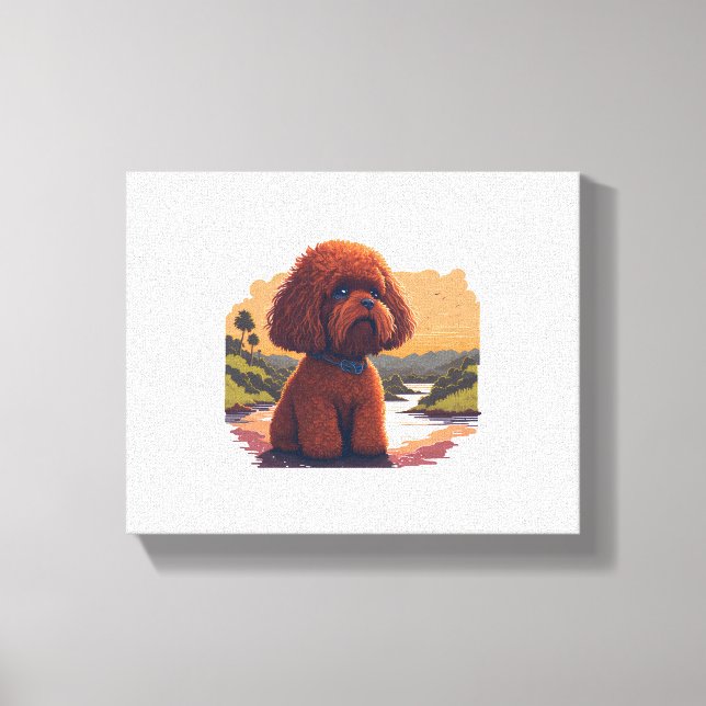 Cute Toy Poodle  Canvas Print (Front)