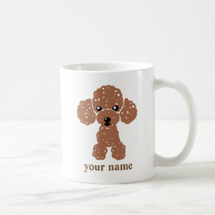 Cute Toy Poodle (Dark Tea) Container Coffee Mug