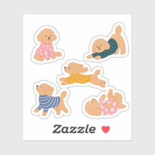 Cute Toy Poodle Dog Wearing Sweaters Pattern Lapto