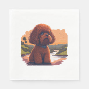Cute Toy Poodle  Napkin