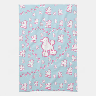 Cute Toy Poodle Pattern Kitchen Towel