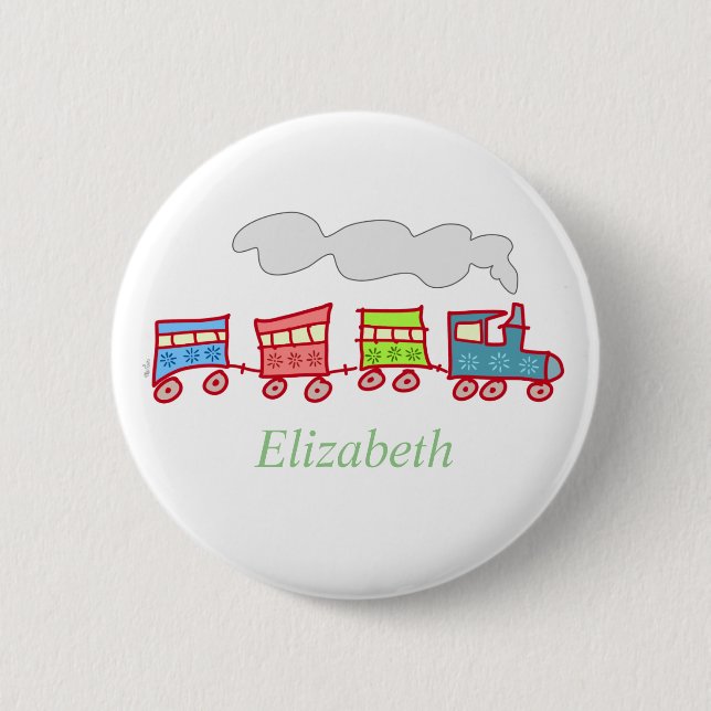 Cute Toy Train 2 Inch Round Button (Front)
