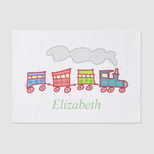 Cute Toy Train Tissue Paper