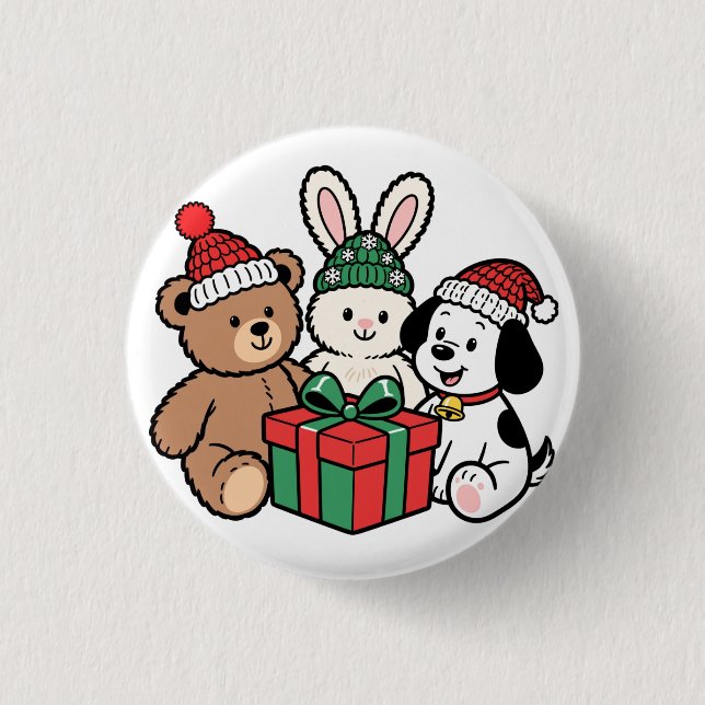 Cute toys with gift christmas button (Front)