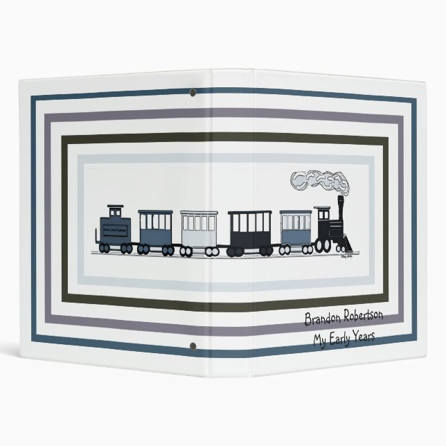 Cute Train Album Binder (Background)