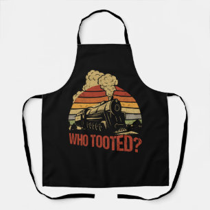 Cute Train Art Train Collector Railroad Lover Vint Apron