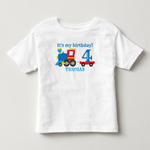 Cute Train Birthday Toddler T-shirt