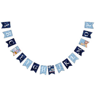 Cute train engine bunting flags