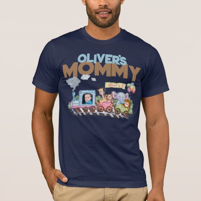Cute train engine parent's birthday T-Shirt (Front)