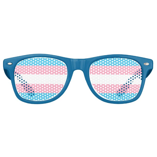 Cute Transgender Flag Sunglasses (Front)