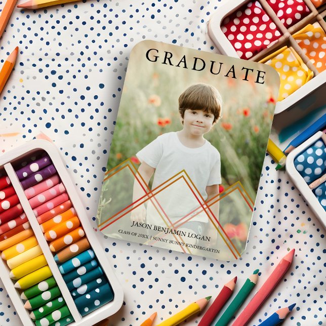 Cute Transparency Effect Pre K Graduation Photo Magnet (Cute Transparency Effect Pre K Graduation Photo Magnet.)