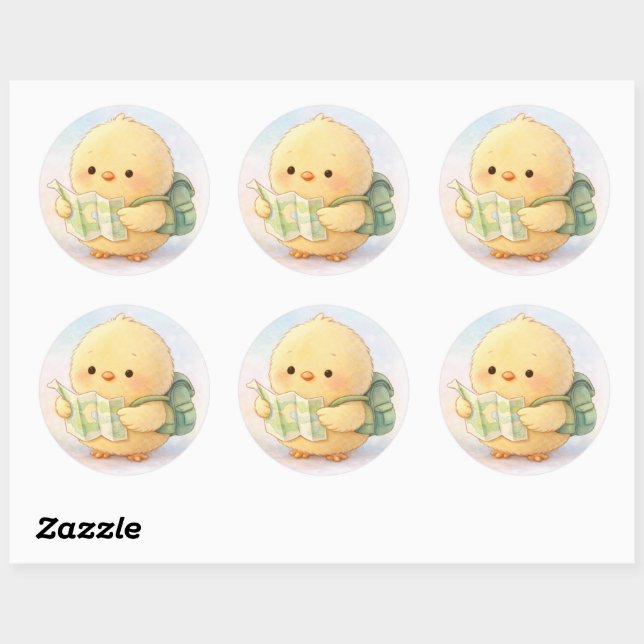 Cute Travel Alma Chick Sticker (Sheet)