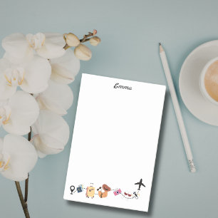 Cute Travel images and airplane, Custom Post-it Notes