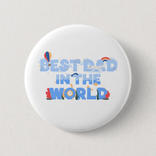 Cute Travel Theme Father  2 Inch Round Button