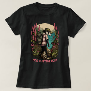 Cute Traveller Badger in wildflower, Badger Lovers T-Shirt
