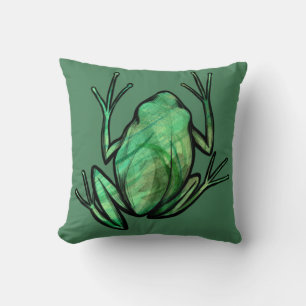 Cute Tree Frog Artistic Frogs I love frogs         Throw Pillow