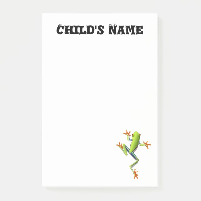 Cute Tree Frog Post-it Notes (Front)