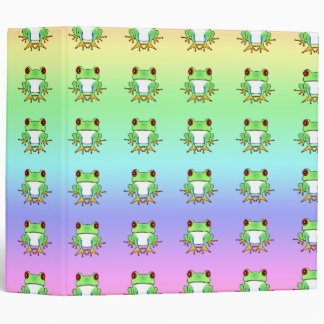Cute Tree Frogs School / Photo Rainbow Binder