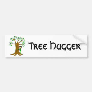 Cute Tree Hugger Design Bumper Sticker