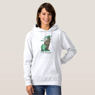 Cute Tree Hugging Bear With Leggings Tree Hugger Hoodie