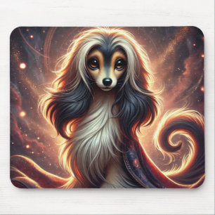 Cute Trendy Afghan Hound Anime Mousepad
