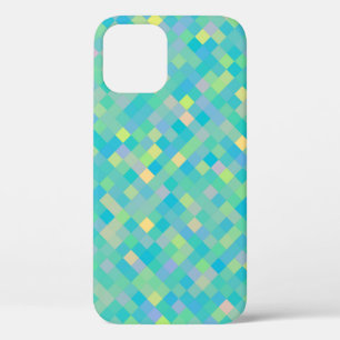 CUTE Trendy Bright Multi-Colour Square Pattern iPhone 12 Case