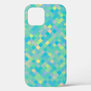 CUTE Trendy Bright Multi-Colour Square Pattern iPhone 12 Case