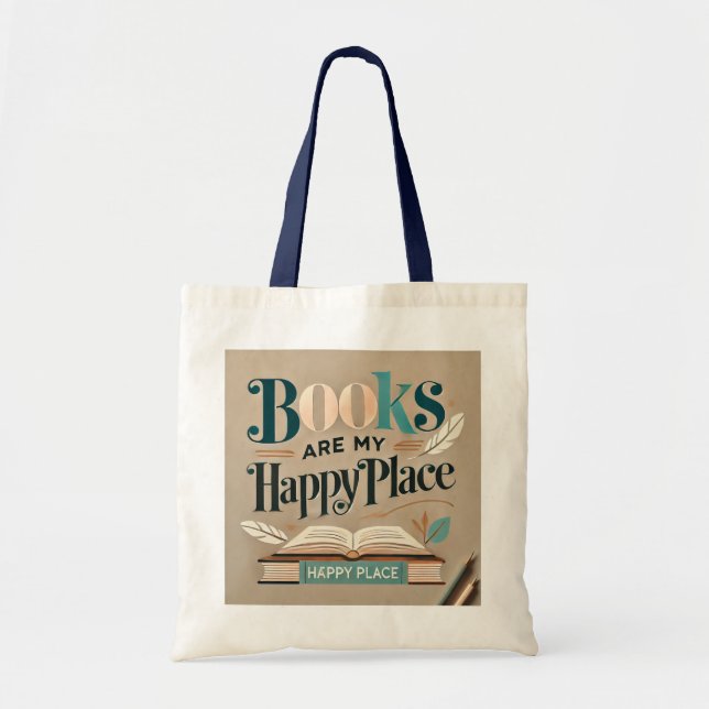 Cute & Trendy Budget Tote Bag for Book Lovers (Front)