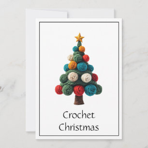 Cute Trendy Chic Funny Crochet Lover Yarn Hobby  Holiday Card