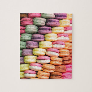 Cute Trendy Colourful French Macaron Cookie Baking Jigsaw Puzzle