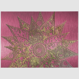 Cute trendy flower henna hand drawn design tissue paper